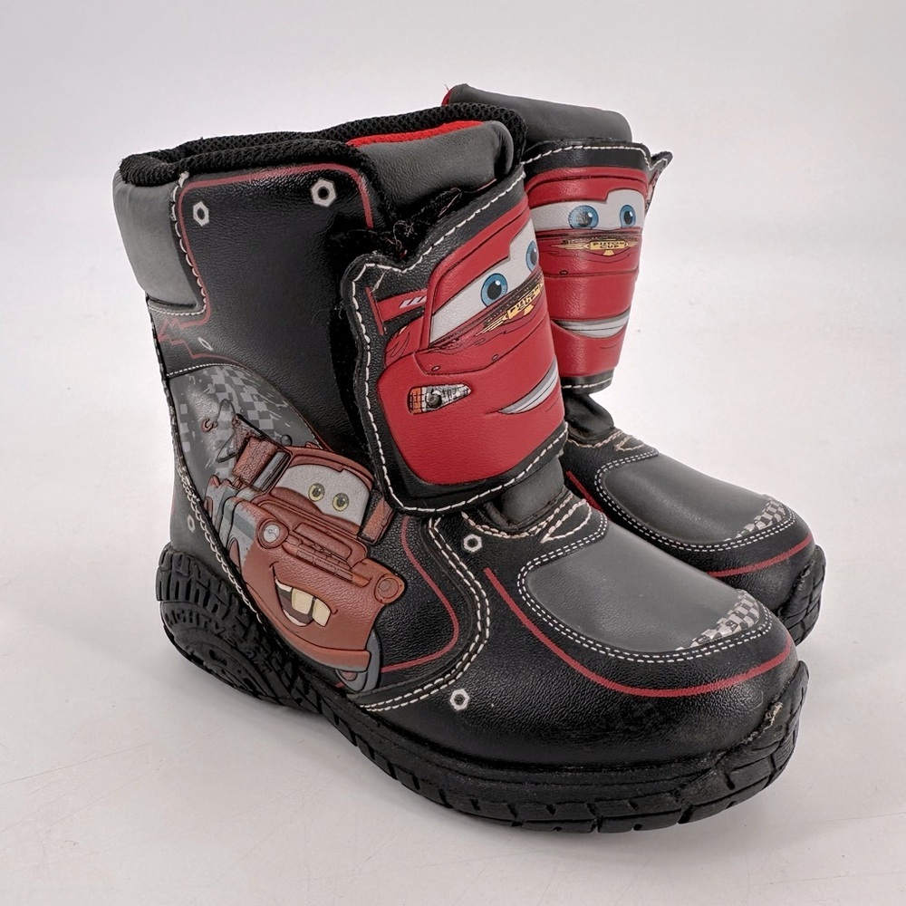 Disney Kids Black and Red Lightning McQueen Boots